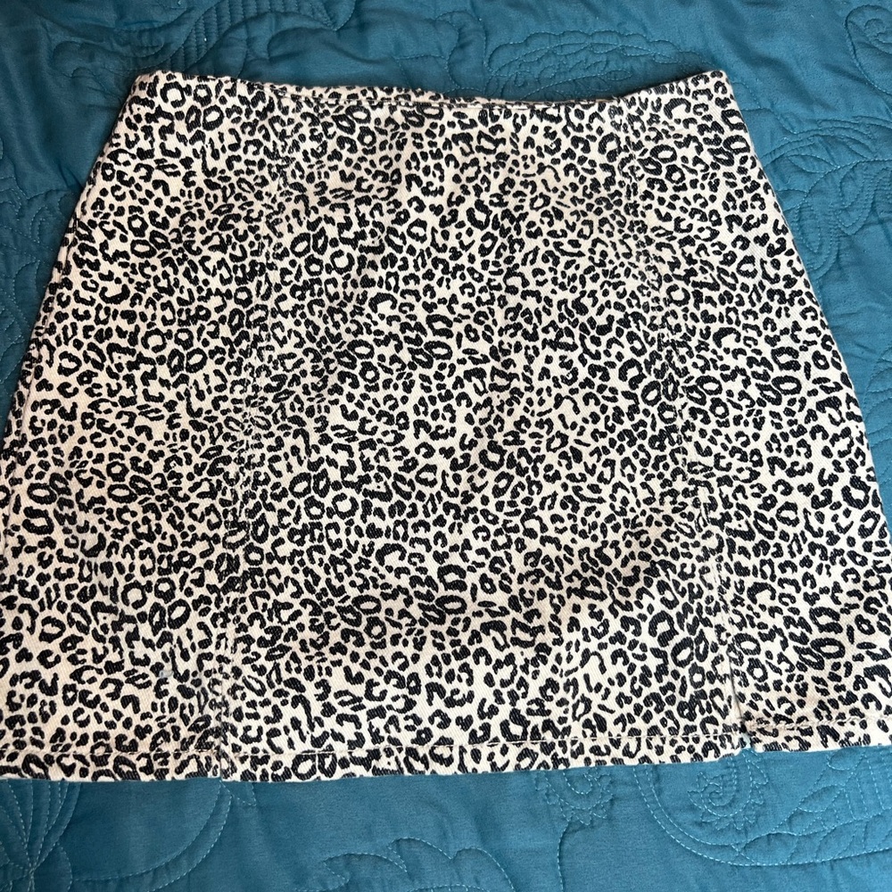 Leopard Print Mini Skirt